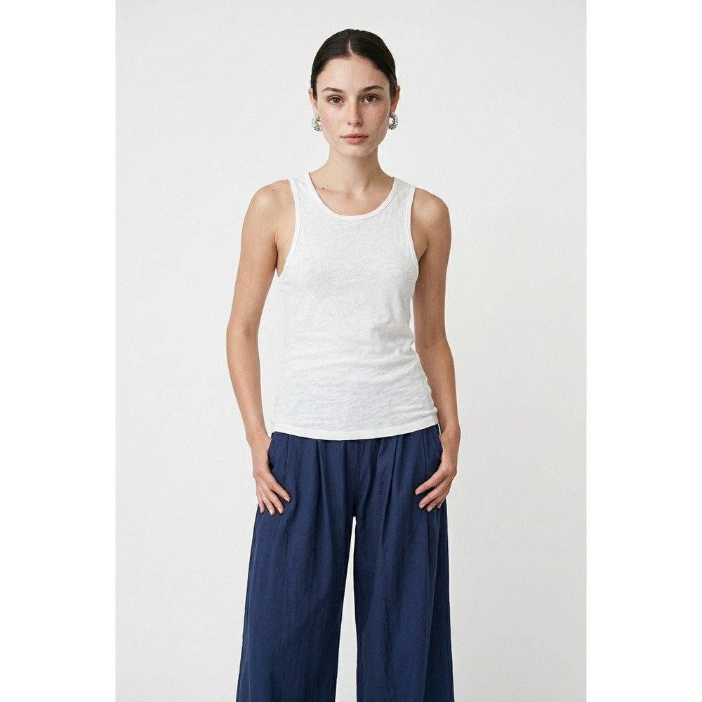 Apiece Apart Savina Razor Tank NEW Women XS Cream Organic‎ Cotton Quiet Luxury